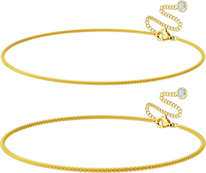 Moodear Valentines Day Gifts for Her Waist Chain for Women - Waterproof 14K Gold Plated/Silver Layered Belly Beads Chains with Drop Cubic Zirconia Body Chain Jewelry Sexy Bikini Belt for Summer Beach - Image 1
